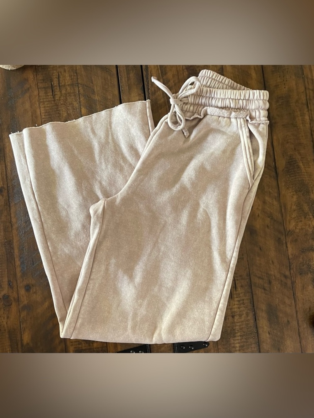 Zenana Outfitters Ash Mocha Wide Leg Drawstring Pants - Picture 2 of 4